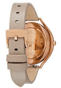 Swarovski Crystalline Aura Silver Dial Beige Leather Strap Watch for Women - 5519450