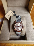 Burberry The City Rose Gold Dial Brown Leather Strap Watch for Women - BU9236