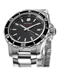 Movado Series 800 Black Dial Silver Steel Strap Watch For Men - 2600135
