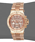 Michael Kors Dylan Rose Gold Dial Rose Gold Steel Strap Watch for Women - MK5314