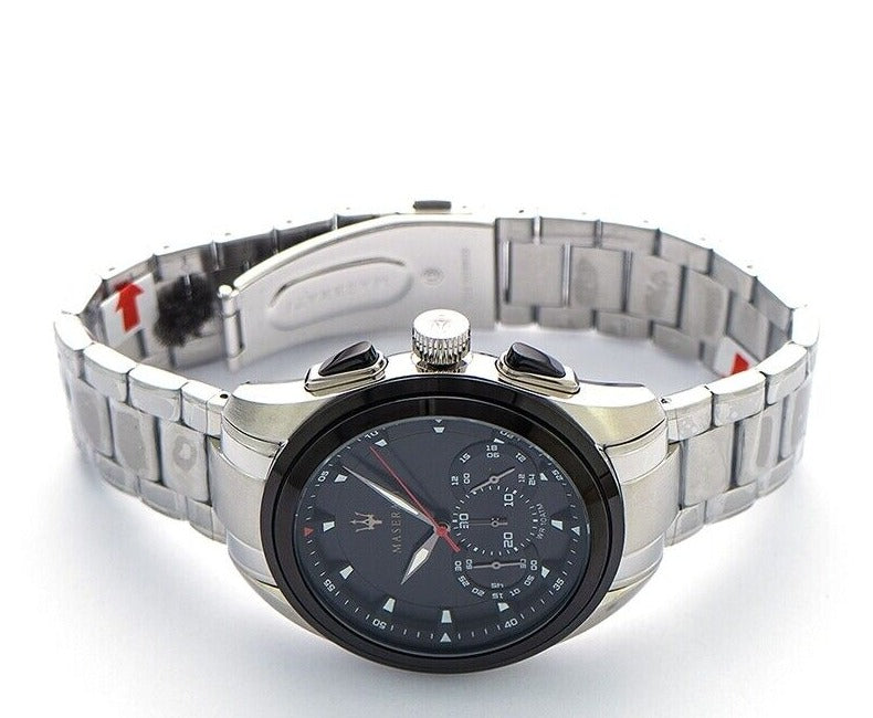 Maserati Traguardo Analog Black Dial Stainless Steel Watch For Men - R8873612015