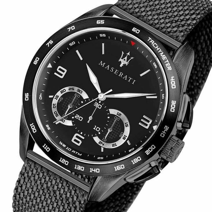 Maserati Traguardo Chronograph Quartz Black Dial Watch For Men - R8873612031