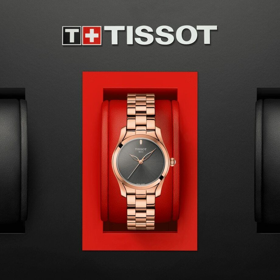 Tissot T Wave Anthracite Dial Watch For Women - T112.210.33.061.00