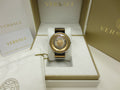Versace V Metal Icon Gold Dial Black & Silver & Gold Strap Watch for Women - VLC020014