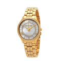 Michael Kors Lauryn White Dial Gold Steel Strap Watch for Women - MK3899