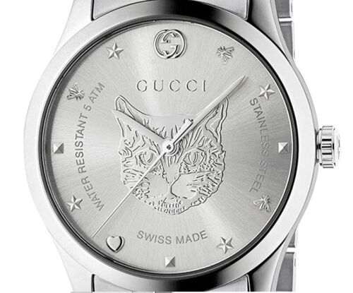 Gucci G Timeless Silver Dial Silver Steel Strap Watch For Women - YA1264095