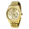 Michael Kors Lexington Gold Dial Gold Steel Strap Watch for Men - MK8281