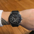 Michael Kors Runway Black Dial Black Rubber Strap Watch for Men - MK8107