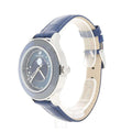Swarovski Octea Lux Moon Crystal Blue Dial Blue Leather Strap Watch for Women - 5516305