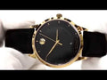 Movado 1881 Automatic Black Dial Black Leather Strap Watch For Men - 606875