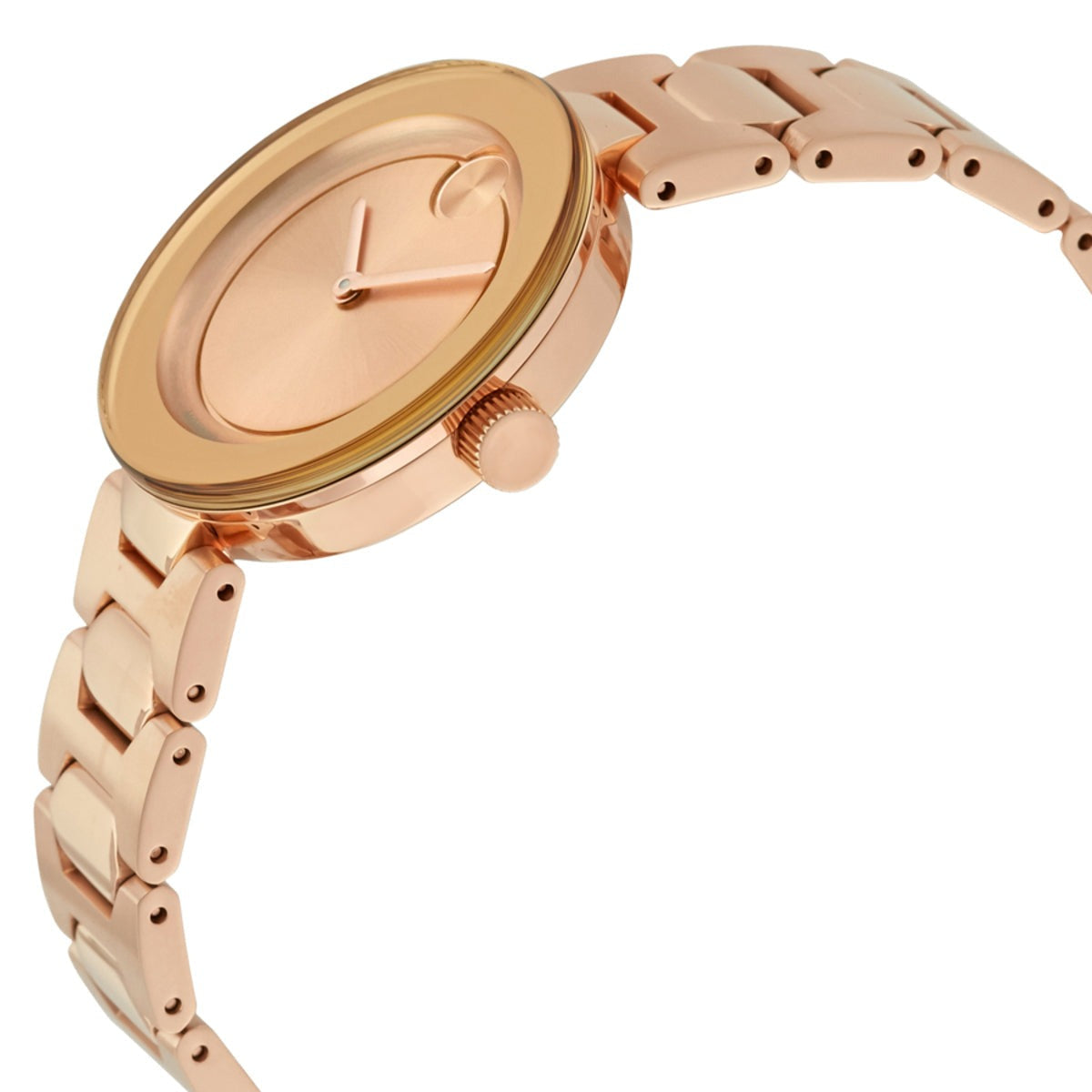 Movado Bold Rose Gold Dial Rose Gold Steel Strap Watch for Women - 3600387