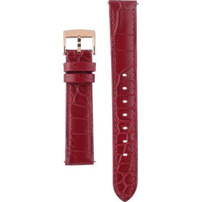 Swarovski Crystal Flower Red Dial Red Leather Strap Watch for Women - 5552780