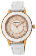 Swarovski Octea Lux White Dial White Leather Strap Watch for Women - 5414416