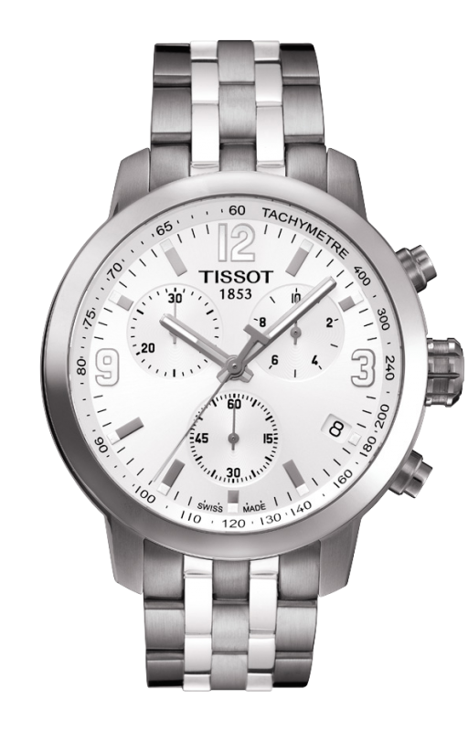 Tissot PRC 200 Chronograph Quartz Stainless Steel Watch For Men - T055.417.11.037.00