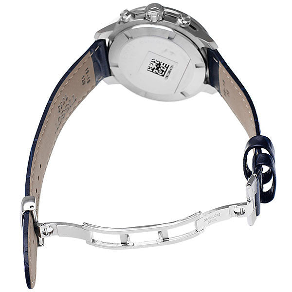 Tissot PRC 200 Chronograph Blue Dial Blue Leather Strap Watch For Men - T055.417.16.047.00