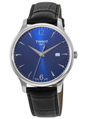 Tissot T Classic Tradition Blue Dial Black Leather Strap Watch For Men - T063.610.16.047.00