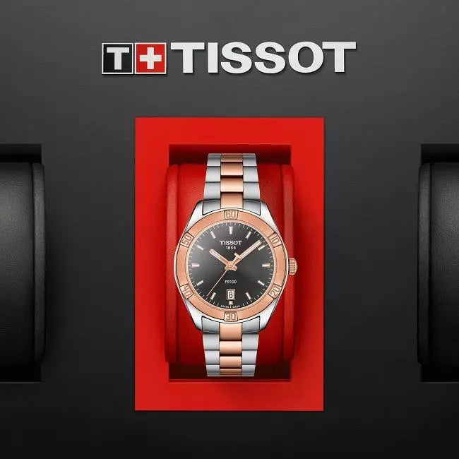 Tissot PR 100 Sport Chic Anthracite Dial Watch For Women - T101.910.22.061.00