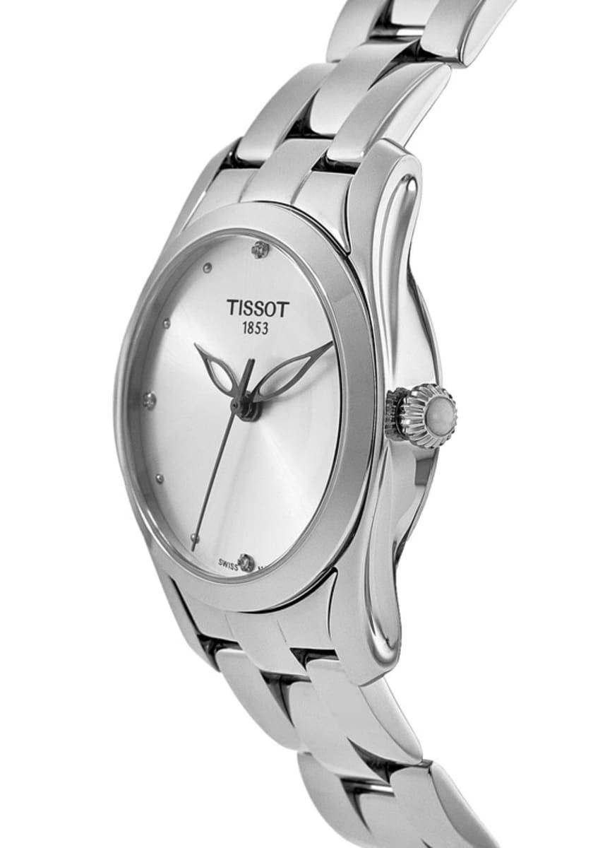 Tissot T Wave Diamond Studded Watch For Women - T112.210.11.036.00