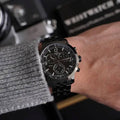 Tissot PRC 200 Chronograph Black Dial Black Stainless Steel Watch For Men - T114.417.33.057.00