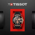 Tissot T Race Quartz Chronograph Black Dial Silicon Strap Watch For Men - T115.417.37.051.00