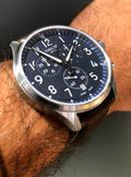 Tissot Chrono XL Vintage Blue Dial Brown Leather Strap Watch For Men - T116.617.16.042.00