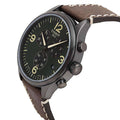 Tissot T Sport Chrono XL Olive Green Dial Brown Leather Strap Watch For Men - T116.617.36.097.00