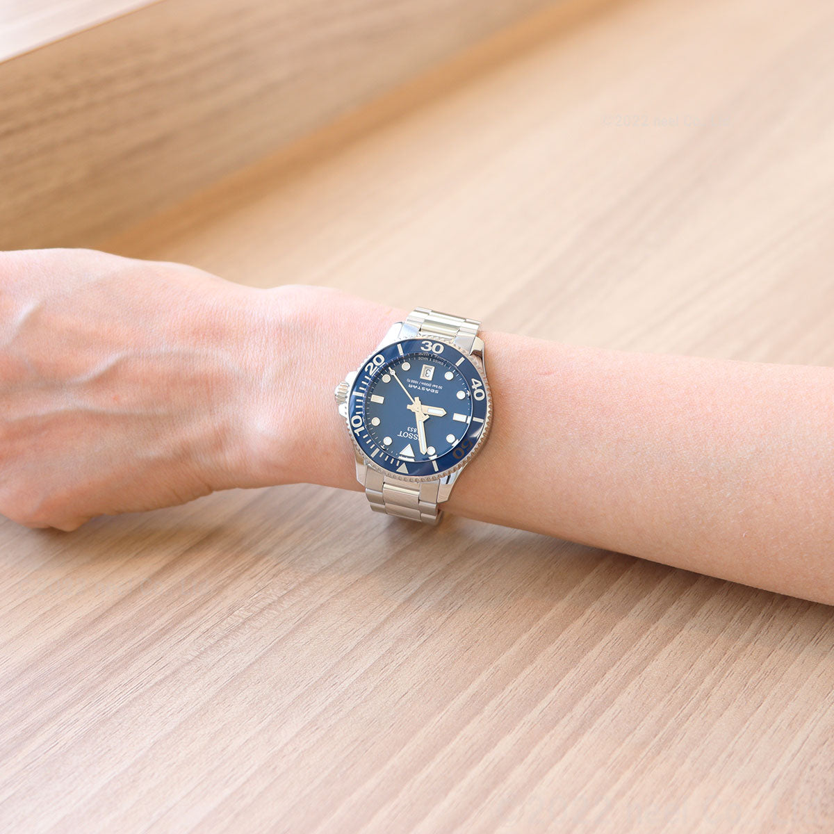 Tissot Seastar 1000 Lady Blue Dial Silver Stainless Steel Watch For Women - T120.210.11.041.00