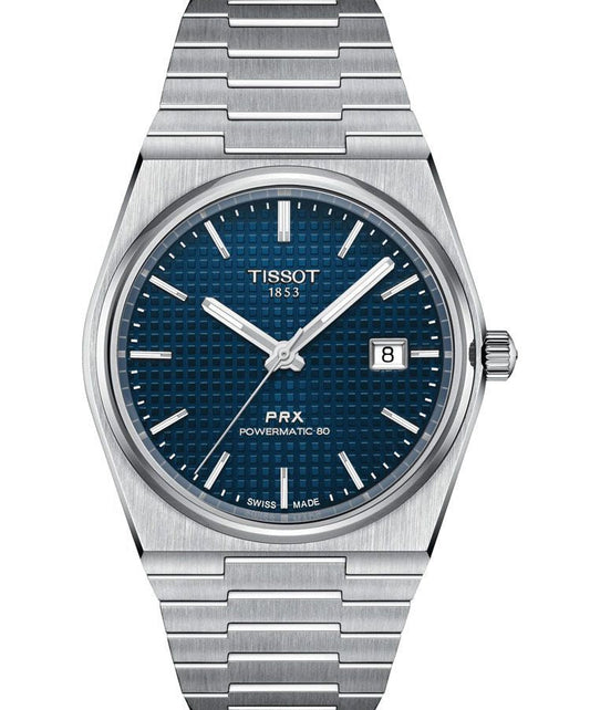 Tissot PRX Powermatic 80 40mm Blue Dial Stainless Steel Strap Watch for Men - T137.407.11.041.00