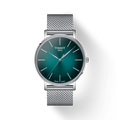 Tissot Everytime Gent Green Dial Silver Mesh Bracelet Watch for Men - T143.410.11.091.00