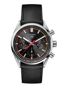 Tag Heuer Carrera Chronograph Black Dial Black Leather Strap Watch for Men - CBN201C.FC6542