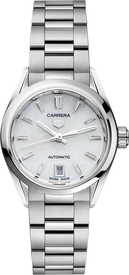 Tag Heuer Carrera Mother of Pearl Dial Silver Steel Strap Watch for Women - WBN2410.BA0621