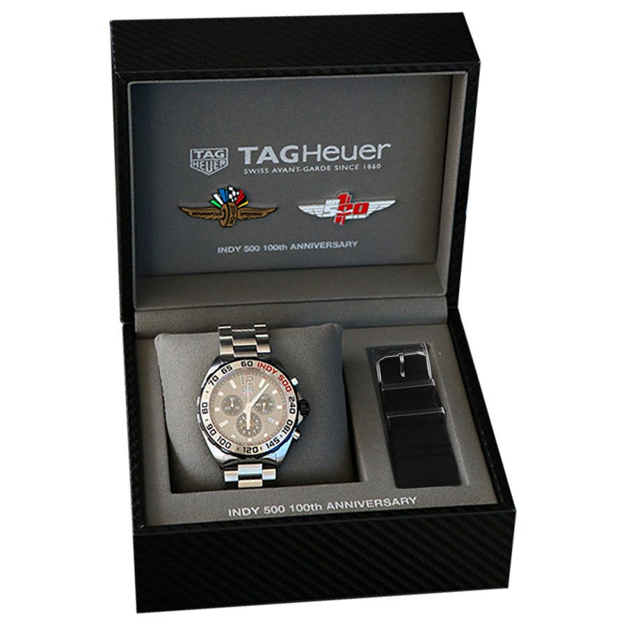 Tag Heuer Formula 1 Quartz Chronograph Limited Edition Grey Dial Silver Steel Strap Watch for Men - CAZ1016.EB0058