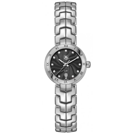 Tag Heuer Link Diamonds Black Dial Silver Steel Strap Watch for Women - WAT1410.BA0954