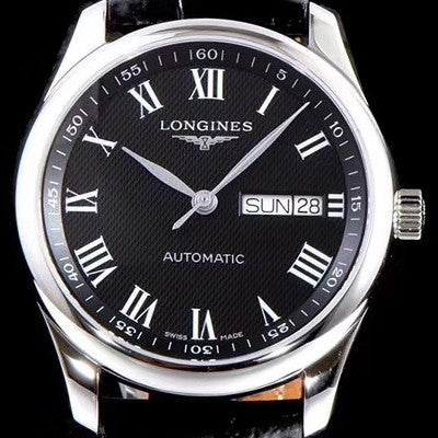 Longines Master Collection Automatic Black Dial Black Leather Strap Watch for Men - L2.755.4.51.7