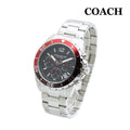 Coach Kent Black Dial Silver Steel Strap Watch for Men - 14602556