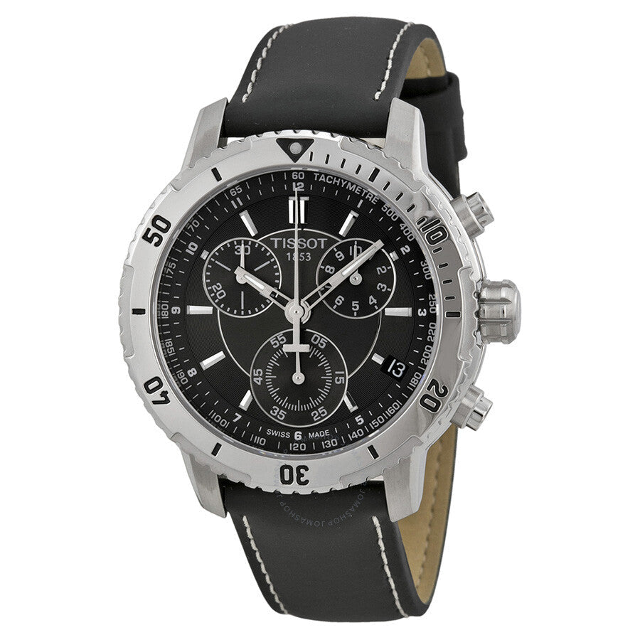 Tissot PRS 200 Chronograph Black DIal Watch For Men - T067.417.16.051.00