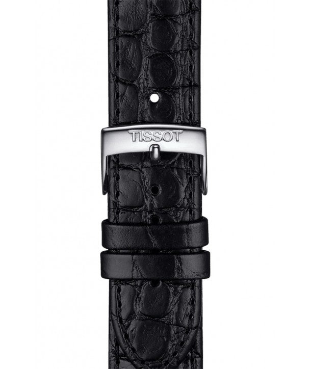Tissot Everytime Medium White Dial Black Leather Strap Watch For Men - T109.410.16.033.01