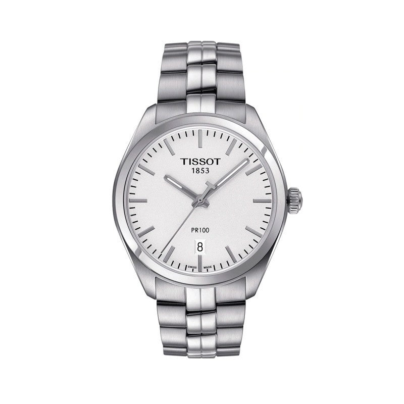 Tissot PR 100 Quartz White Dial Silver Steel Strap Watch For Women - T101.410.11.031.00