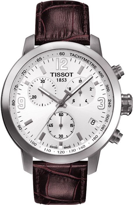 Tissot PRC 200 Chronograph White Dial Watch For Men - T055.417.16.017.01