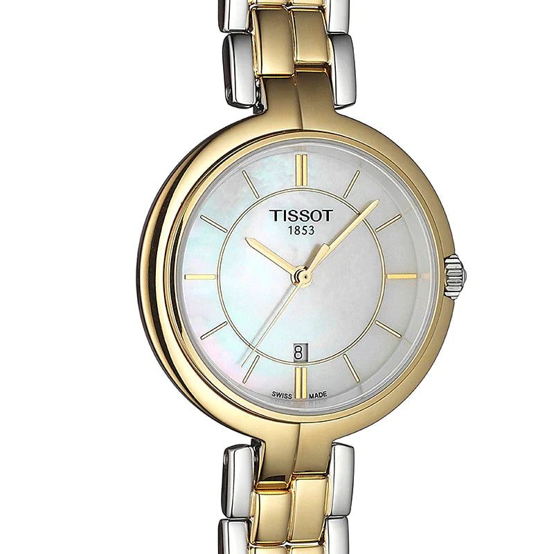 Tissot Flamingo Mother of Pearl Dial Watch For Women - T094.210.22.111.01