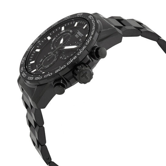 Tissot Supersport Chrono Black Dial Steel Strap Watch For Men - T125.617.33.051.00