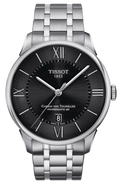 Tissot Chemin Des Tourelles Powermatic 80 Black Dial Silver Steel Strap Watch For Men - T099.407.11.058.00