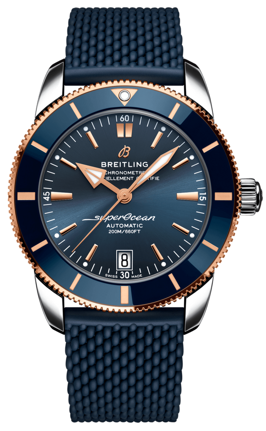 Breitling Superocean Heritage B20 Automatic 42 Blue Dial Blue Mesh Bracelet Watch for Men - UB2010161C1S1