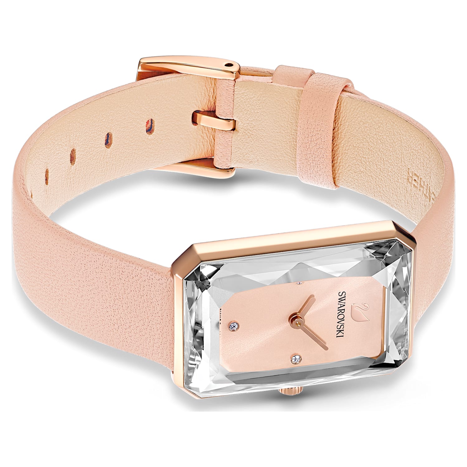 Swarovski Uptown Pink Dial Pink Leather Strap Watch for Women - 5547719