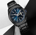 Citizen Eco Drive Blue Dial Black Stainless Steel Watch For Men - AW0024-58LB