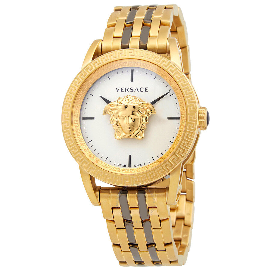 Versace Palazzo Empire White Dial Two Tone Steel Strap Watch for Men - VERD00418