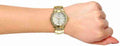 Guess Mini Prism Diamonds White Dial Gold Steel Strap Watch for Women - W15072L1