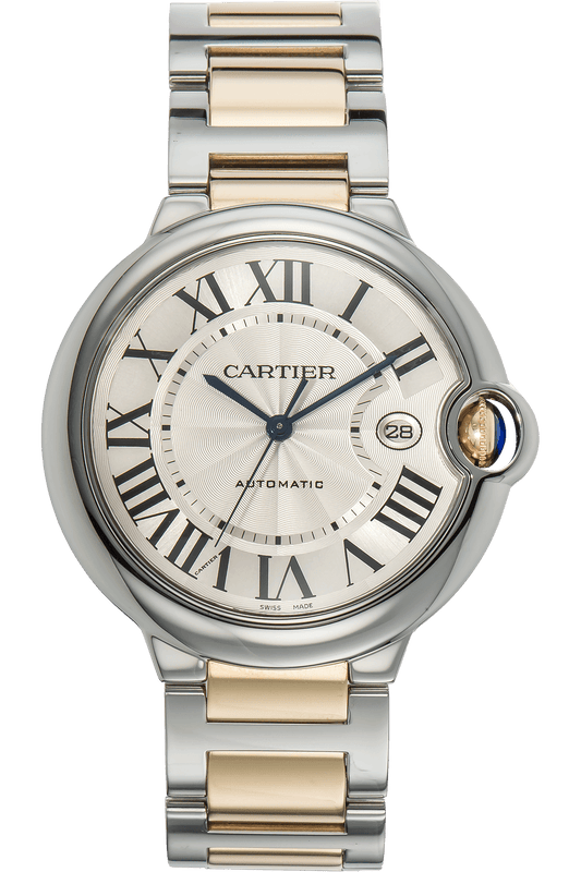 Cartier Ballon Bleu De Cartier Silver Dial Two Tone Steel Strap Watch for Men - W2BB0031