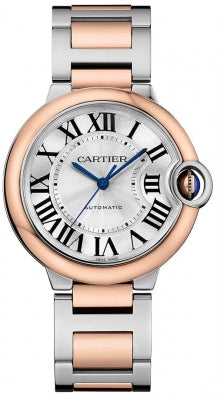Cartier Ballon Bleu De Cartier Silver Dial Two Tone Steel Strap Watch for Women - W2BB0033