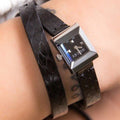 Gucci G Frame Black Dial Black Leather Strap Watch For Women - YA128526